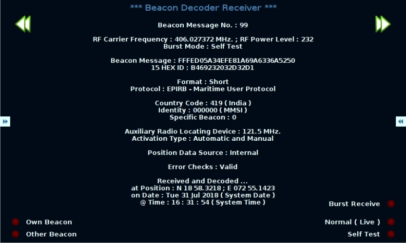 BM 510 - Beacon Decoder Receiver BM 510 - Beacon Decoder Receiver