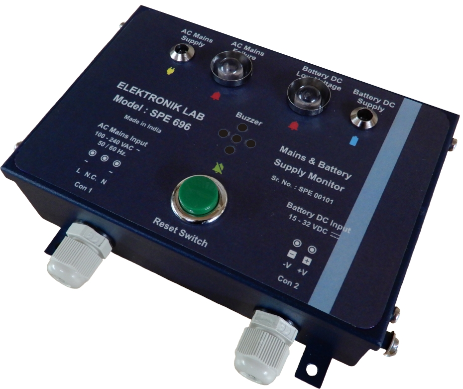 SPE 696 - Mains & Battery Supply Monitor SPE 696 - Mains & Battery Supply Monitor