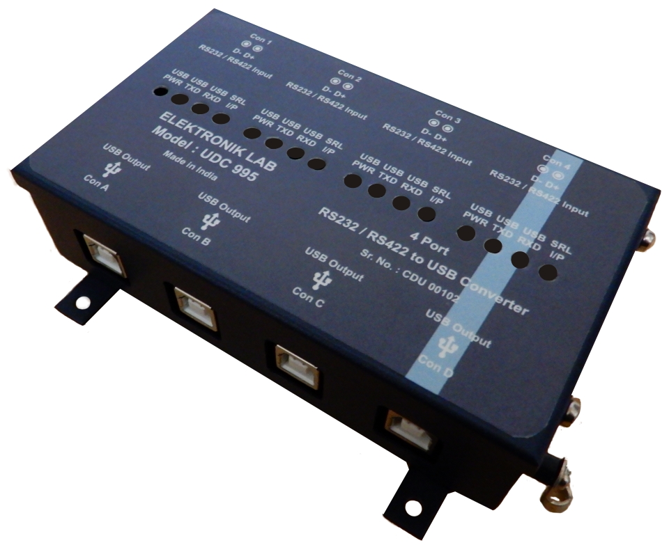 UDC 995 - 4 Port RS232 / RS422 to USB Converter UDC 995 - 4 Port RS232 / RS422 to USB Converter
